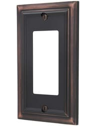 Georgian Single-GFI Switch Plate in Aged Bronze.